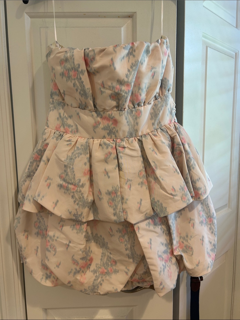 LoveShackFancy Pastel Pink & Light Blue Floral Dress - Picture 2 of 11